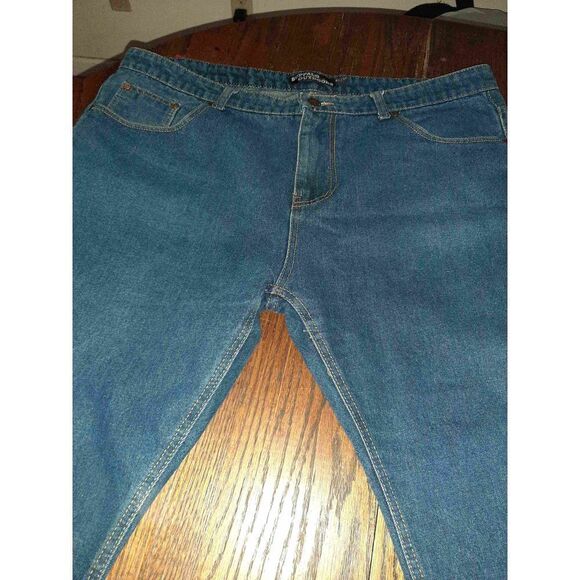 42x34 Blue Buffalo Outdoors Denim Blue Jeans Straight Leg Good Used Condition - Picture 2 of 5